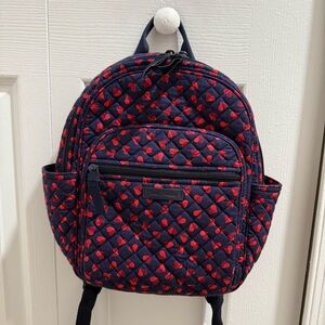 Vera Bradley Small Backpack in Sweet Hearts pattern